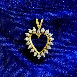 Stamped 10k gold heart pendant
